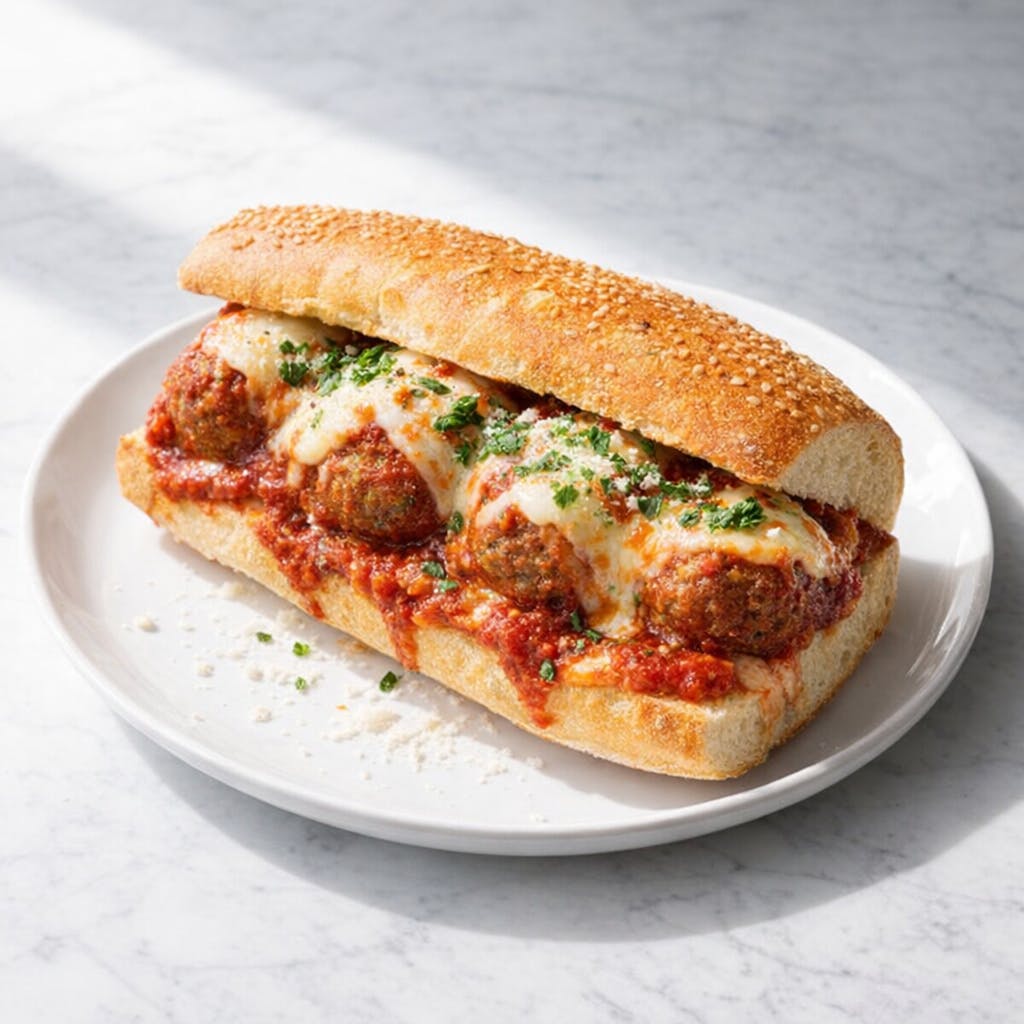 Meatball Parmigiana Sandwich
