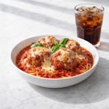 Meatball Parmigiana with Soda