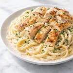 Spaghetti with Alfredo & Chicken