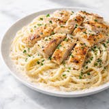 Spaghetti with Alfredo & Chicken