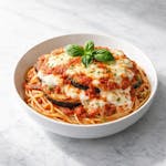 Eggplant Parmigiana Pasta Lunch