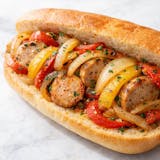 California Chicken Sausage, Peppers & Onions Sandwich