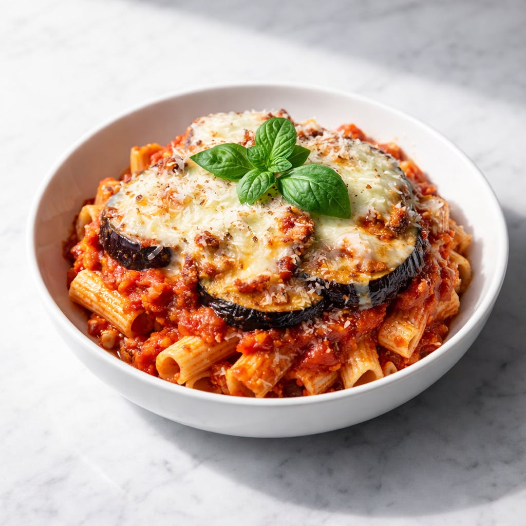 Eggplant Parmigiana Pasta