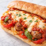 Sausage, Peppers & Onions Parmigiana Sandwich