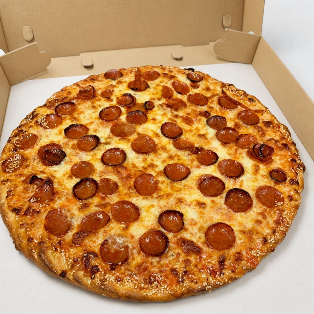 New York Style Cheese & Traditional Cheese & 1 Topping Pizza