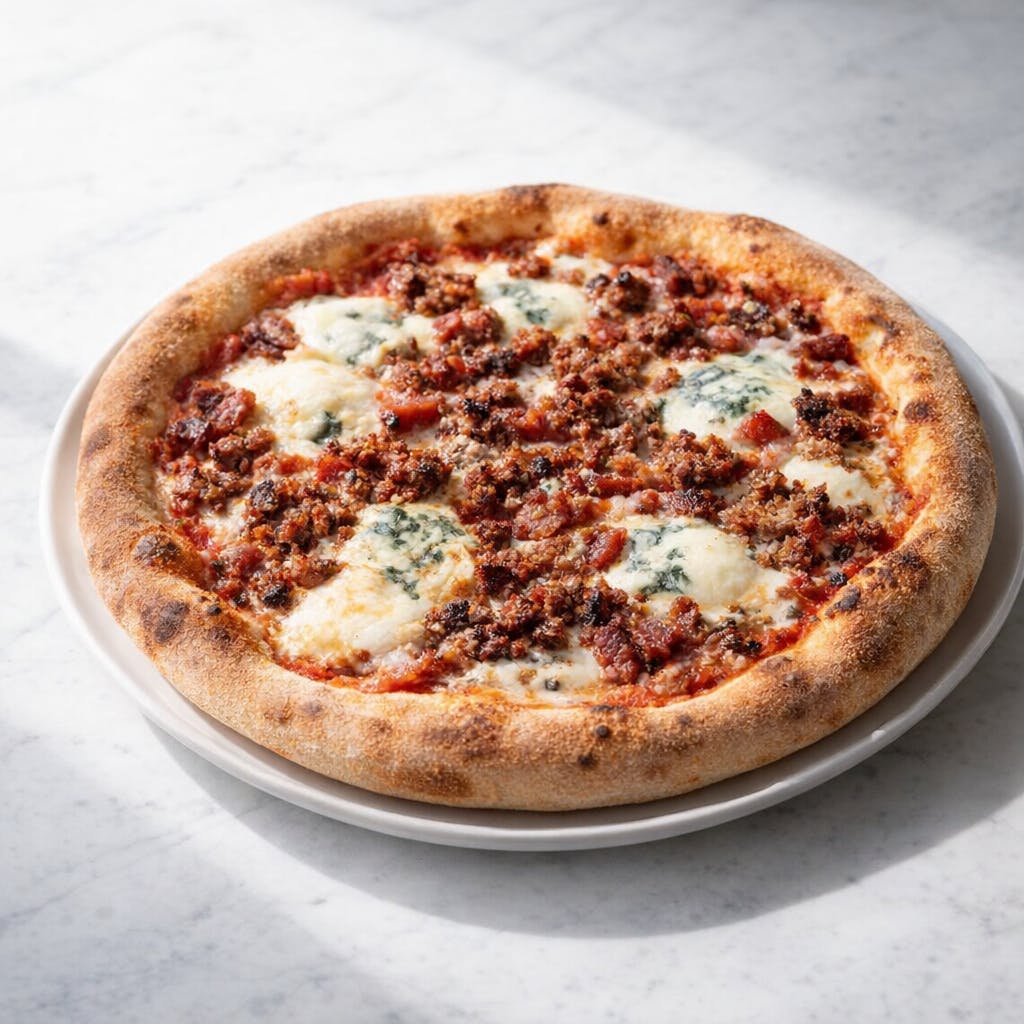 Beef Bacon and Blue Cheese