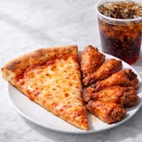 #3 One Slice Cheese Plus 5 Wings & Get a 20 oz. Drink 