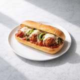 Meatball with Green Peppers Sandwich 