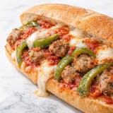 Sausage with Green Peppers Sandwich 