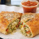 Chicken Pesto Stuffed Pizza