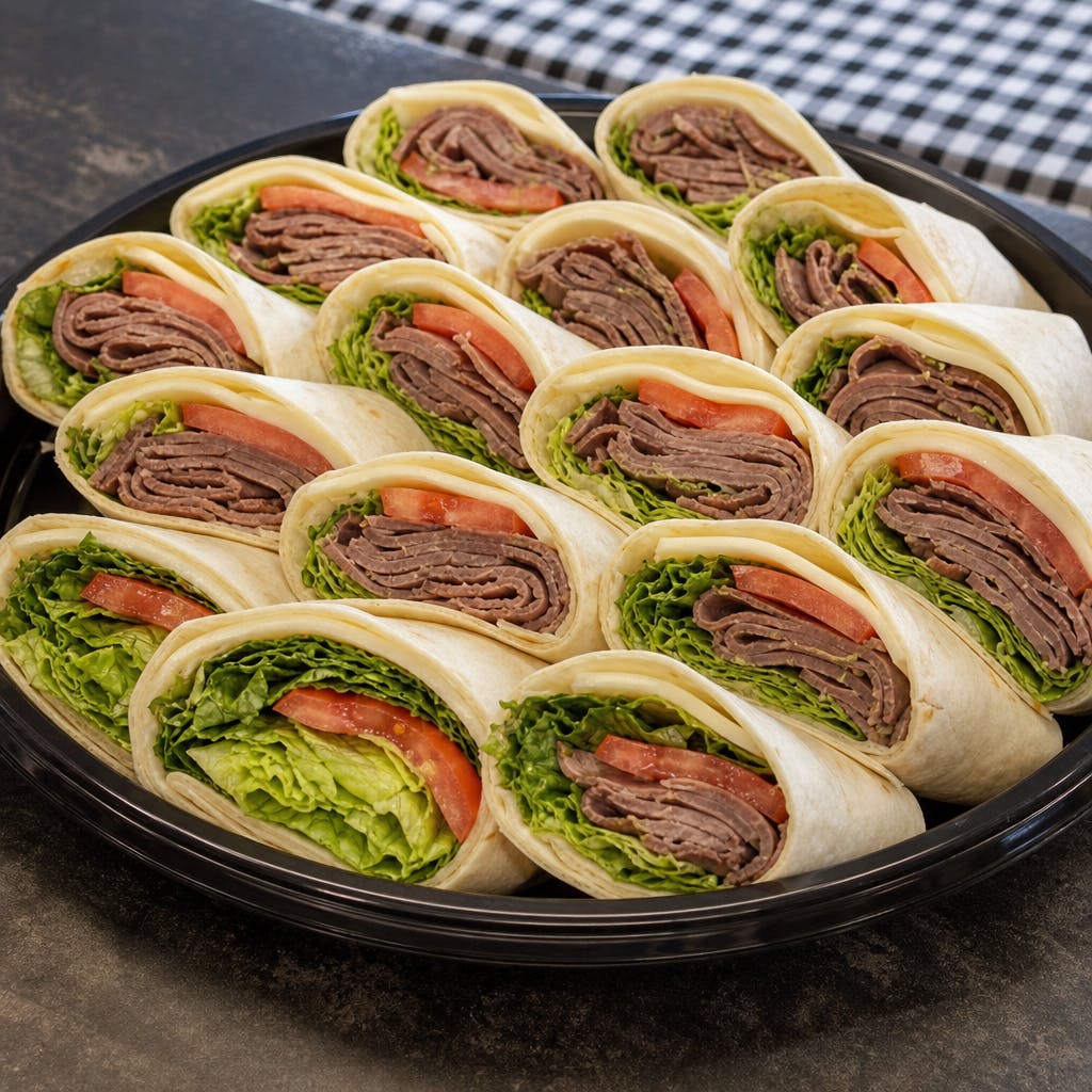 Roast Beef Wrap Tray Catering