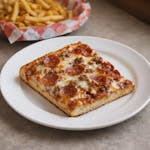 Sicilian Two Toppings Pizza Slice