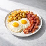Two Eggs Any Style with Bacon Breakfast 