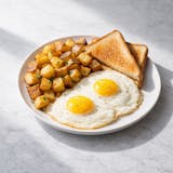 Two Eggs Any Style with Home Fries & Toast Breakfast 