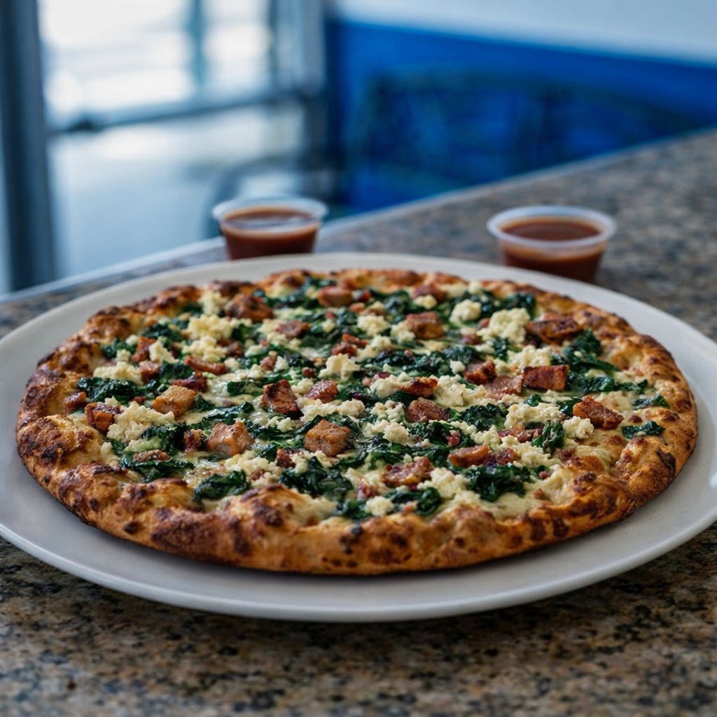 14" Spinach Feta Pizza