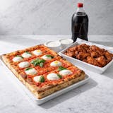 203. 12 Cuts Sicilian, 24 Pieces Wings & 2 Liter Soda Family Pack Special