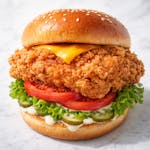 40. Crispy Deep Fried Chicken Burger 