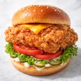 40. Crispy Deep Fried Chicken Burger 