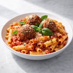 87. Ziti with Meatball 
