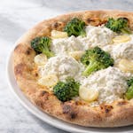 168. Bianca Pizza with Broccoli, Ricotta Cheese & Fresh Garlic