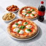 #2 Two Large Pies, 1 Order Buffalo Wings, 2 Free Orders of Garlic Knots & 2 Liter  Bottled Soda Special