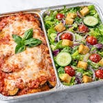 #5 1/2 Tray Eggplant Parm & 1/2 Tray House Salad Special