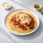 Chicken Parmigiana with Spaghetti