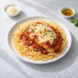 Chicken Parmigiana with Spaghetti