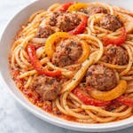 Sausage, Peppers & Onions with Spaghetti