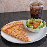 Slice of Cheese Pizza, Salad & Drink Lunch