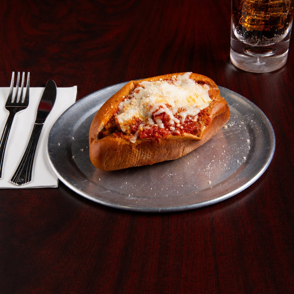 Classic Meatball Parmigiano Sandwich