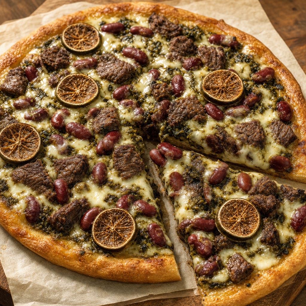 Herb Garden Ghormeh Sabzi Pizza