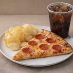 One Slice Pepperoni Pizza, Chips, Drink Special