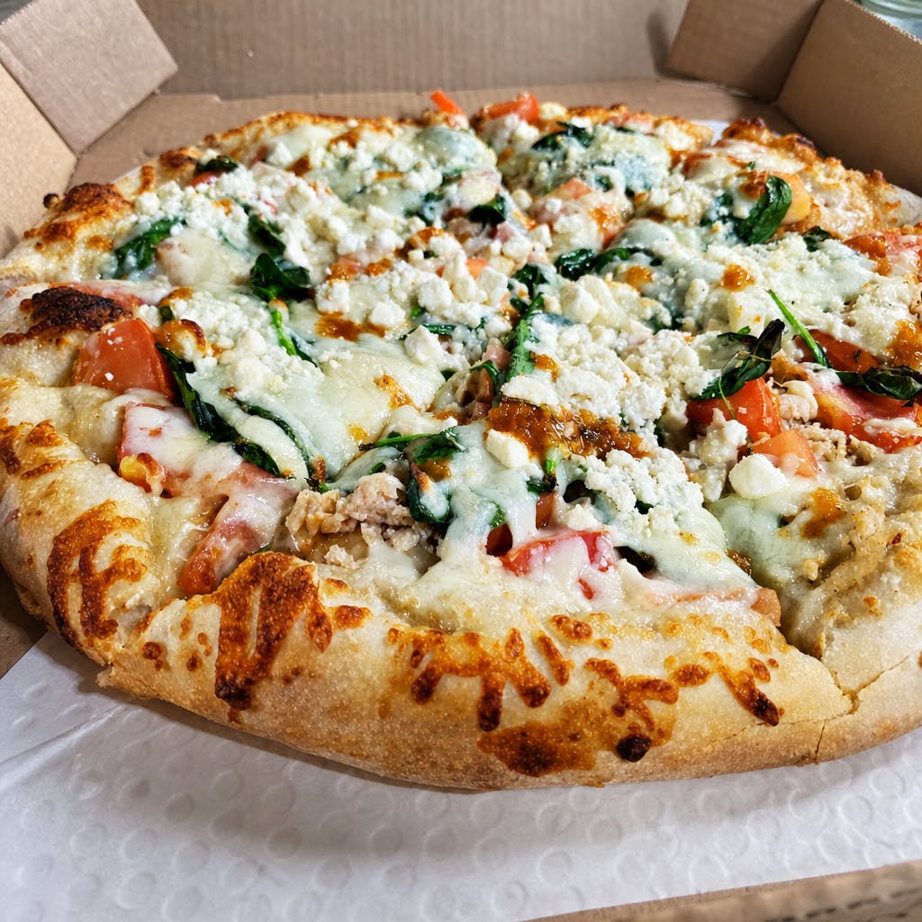 Pizza of The Month - Detroit Featured Garden Garlic Pizza