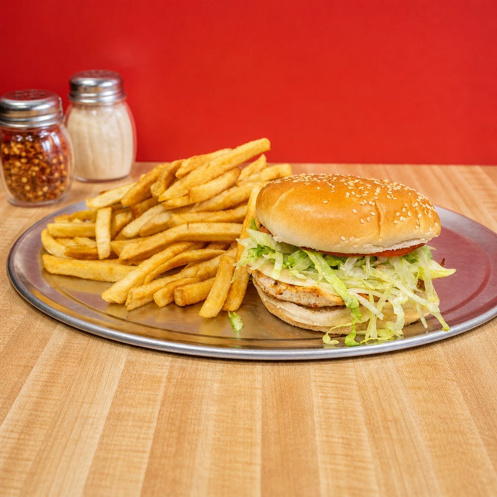 Grilled Chicken Sandwich with Fries