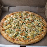 Artichoke Alfredo Pizza