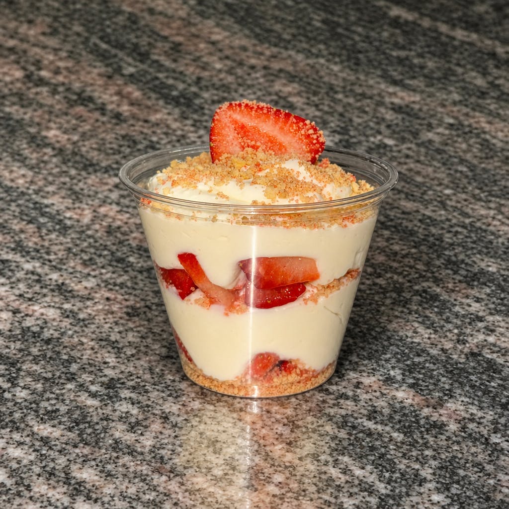 Strawberry cheesecake cups