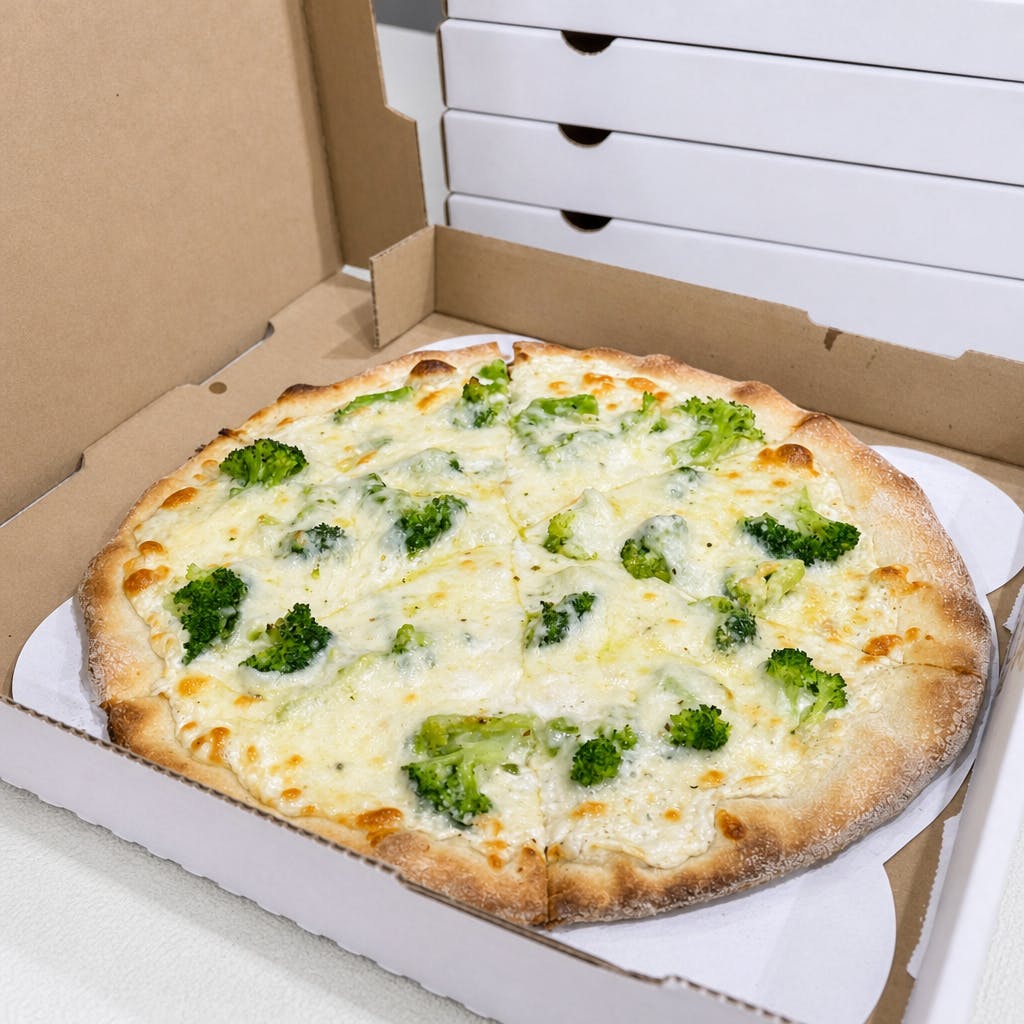 White Pizza with Broccoli