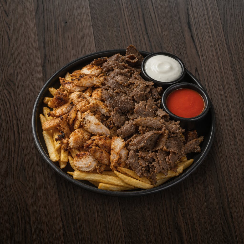 Chicken & Lamb Over Fries