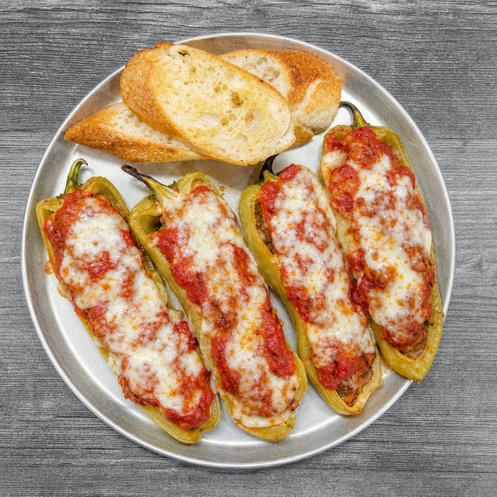 Spicy Sausage Stuffed Peppers
