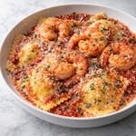 Ravioli with Shrimp Parmigiana