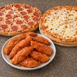 One Large 1-Topping Pizza, One Large Cheese Pizza & Buffalo Tenders