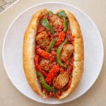 Sausage & Peppers with Tomato Sauce Sandwich