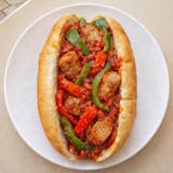 Sausage & Peppers with Tomato Sauce Sandwich