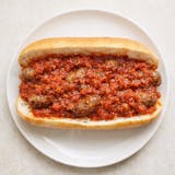 Sausage with Tomato Sauce Sandwich