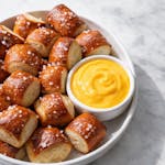 Pretzel Bites Served with Cheese Whiz