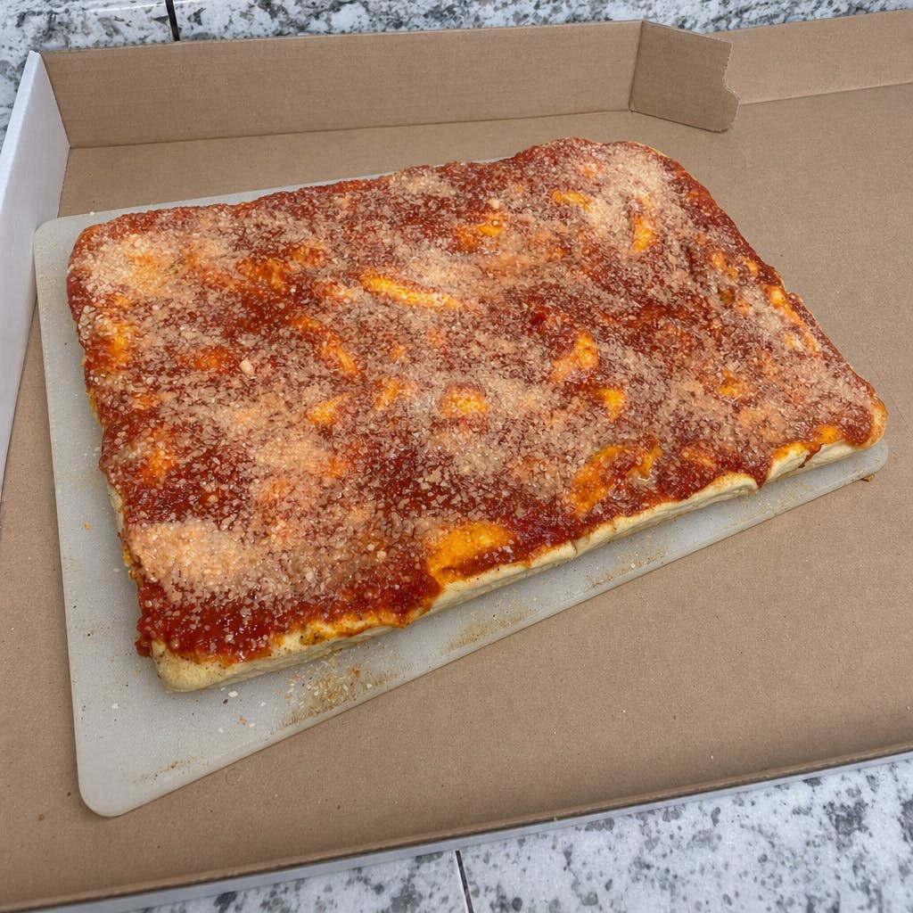 Grandma’s Pizza – with Parmesan Cheese
