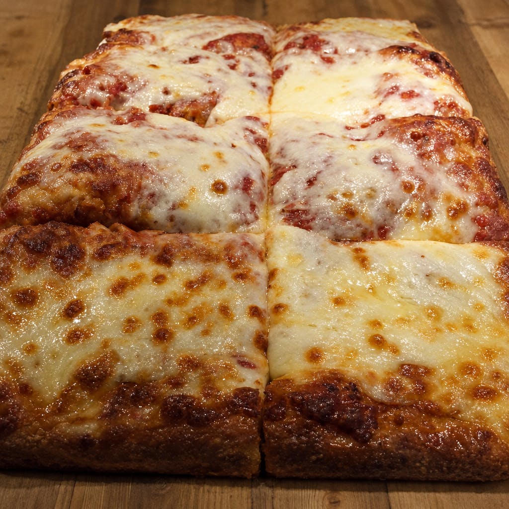 Sicilian Cheese Pizza Slice