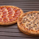 #13 Two Medium Pizzas One Topping Each