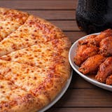 #9 Party Size Cheese Pizza, 10 Wings & 2 Liter Soda